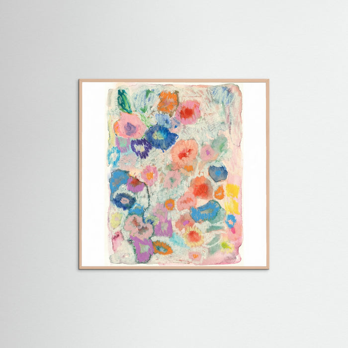 Rose Wood Square Blossom Abstract