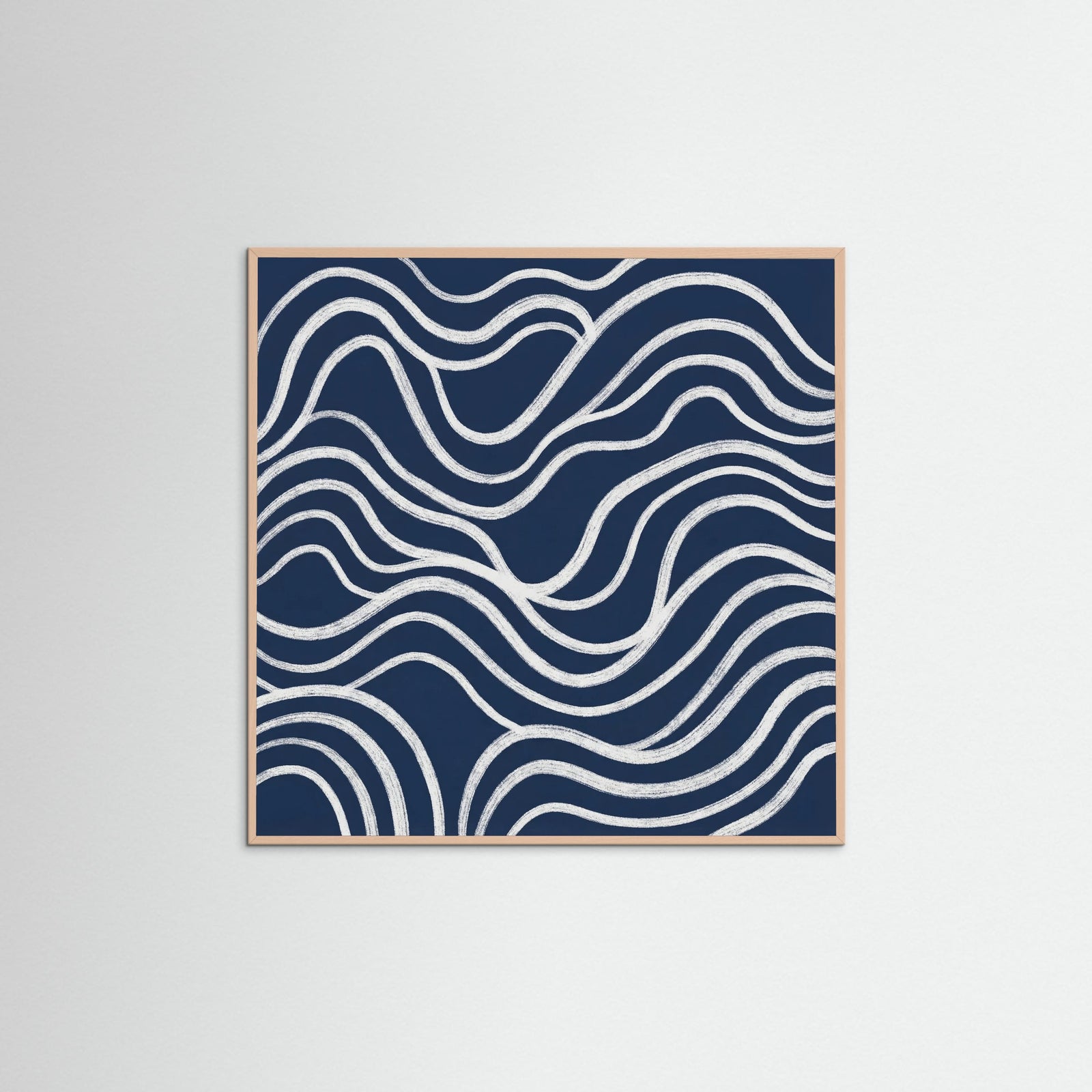 Rose Wood Square Blue Contours