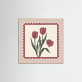 Rose Wood Square Crimson Bloom