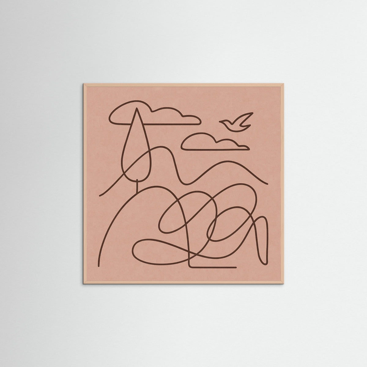 Rose Wood Square Curved Whispers