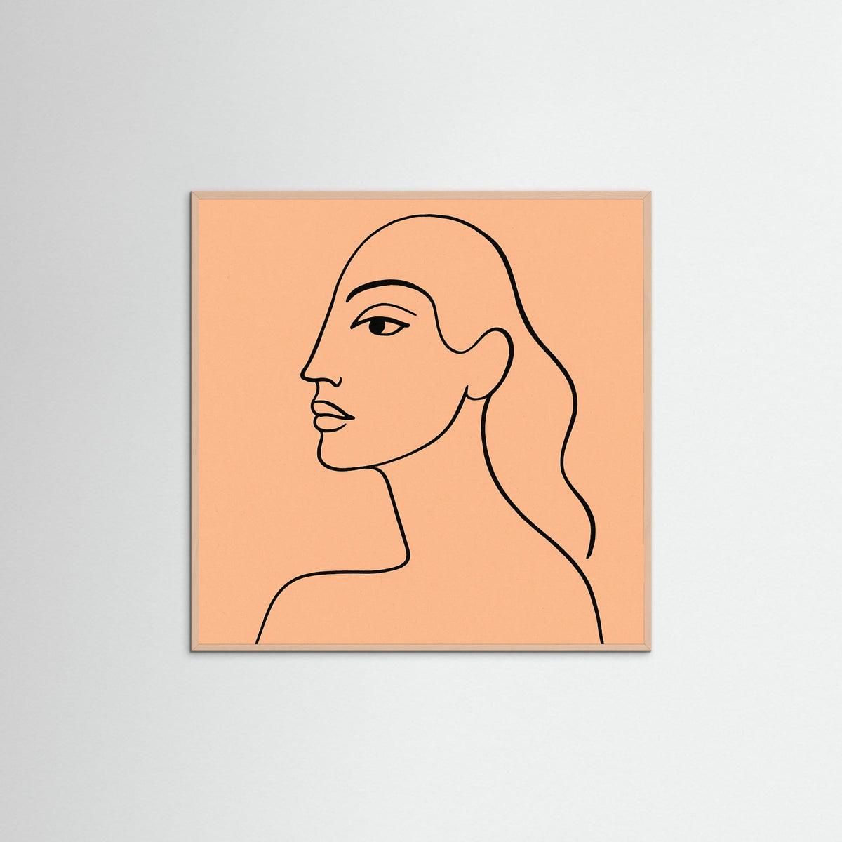 Rose Wood Square Elegant Silhouette