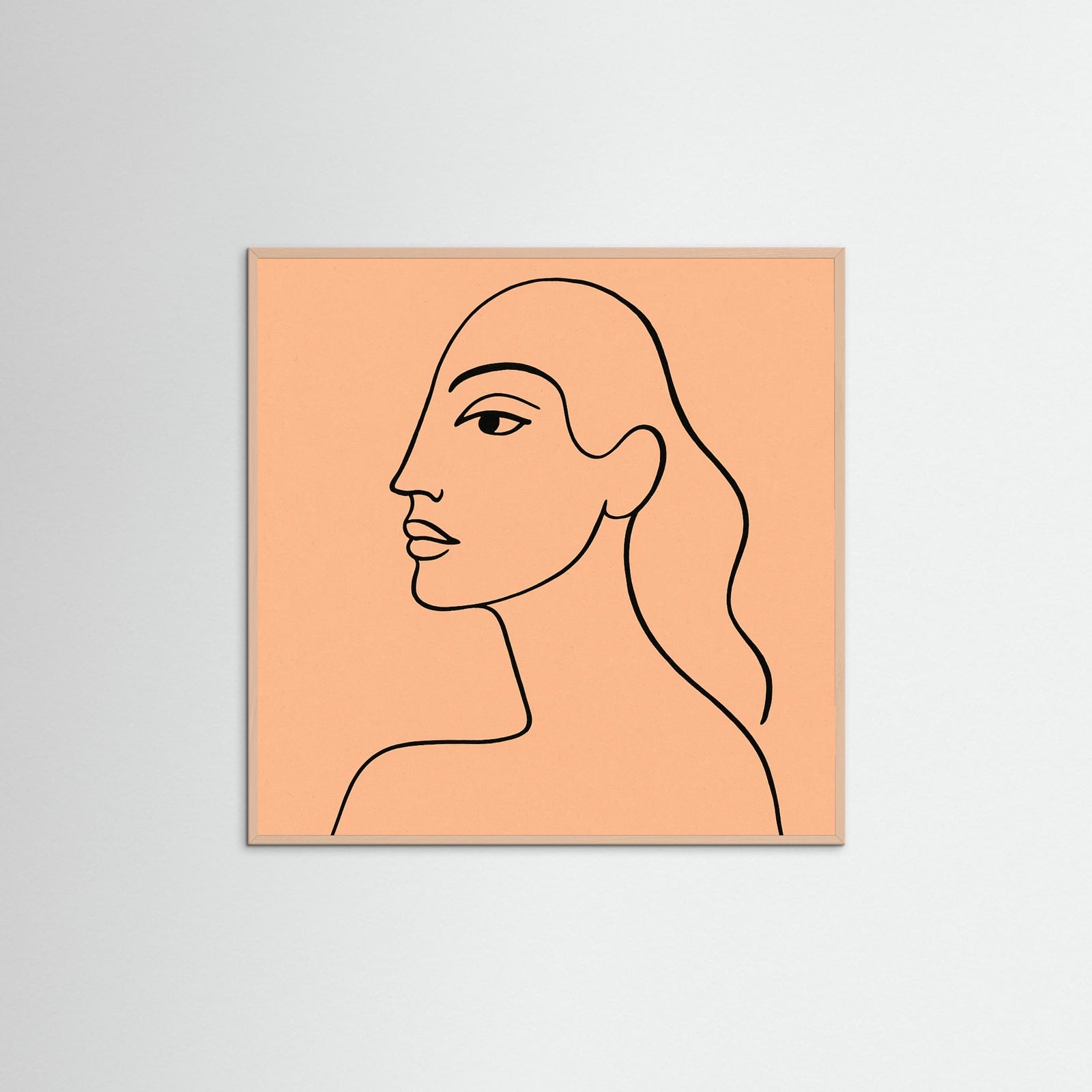 Rose Wood Square Elegant Silhouette