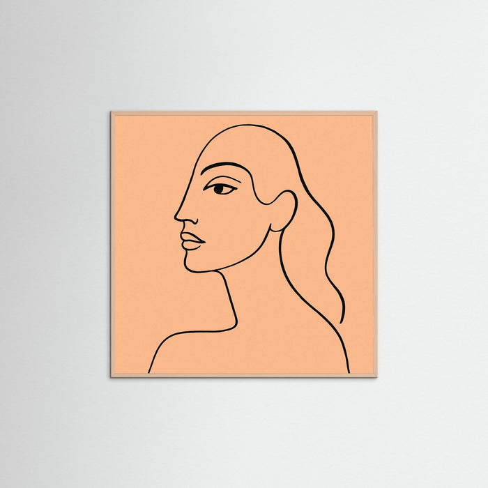 Rose Wood Square Elegant Silhouette