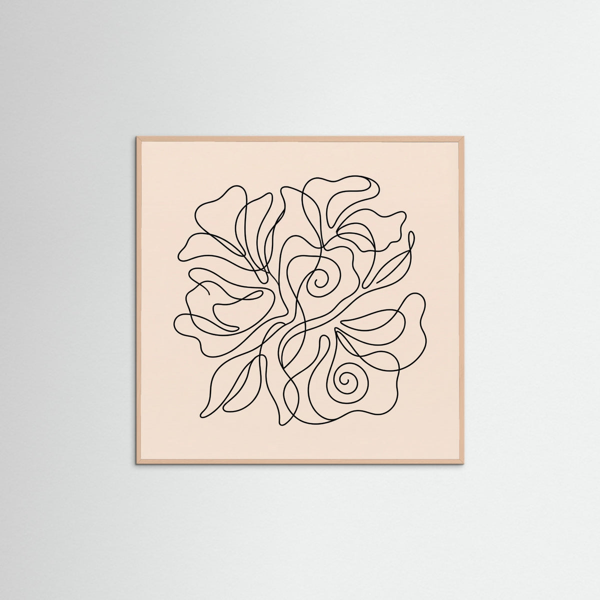 Rose Wood Square Flowing Contour