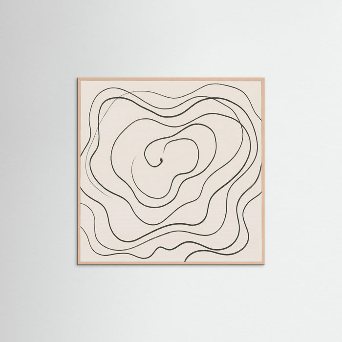 Rose Wood Square Fluid Traces