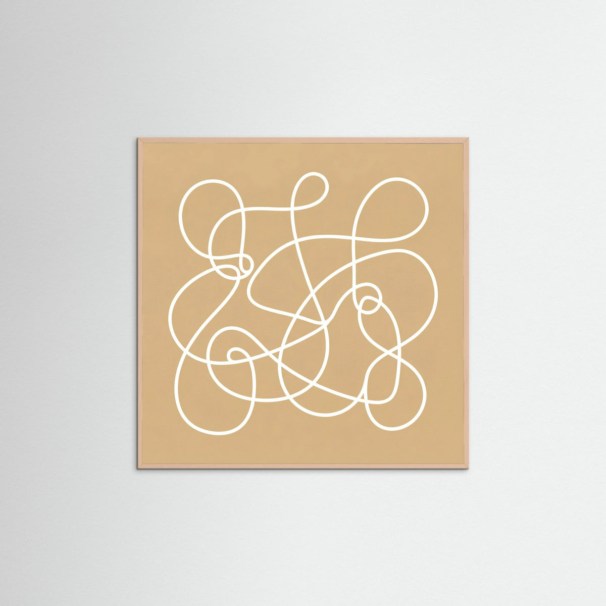 Rose Wood Square Golden Glyphs