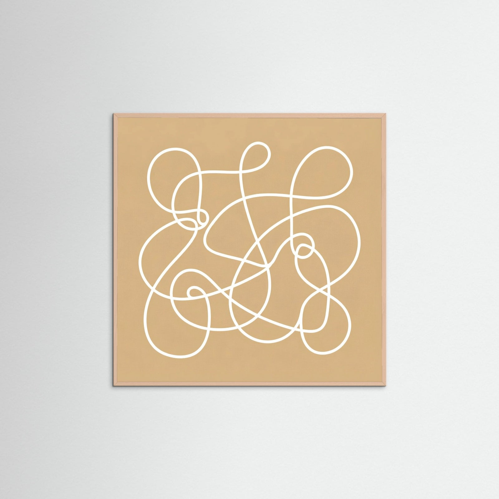 Rose Wood Square Golden Glyphs