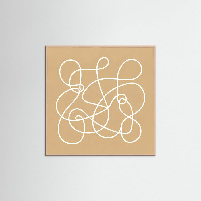 Rose Wood Square Golden Glyphs