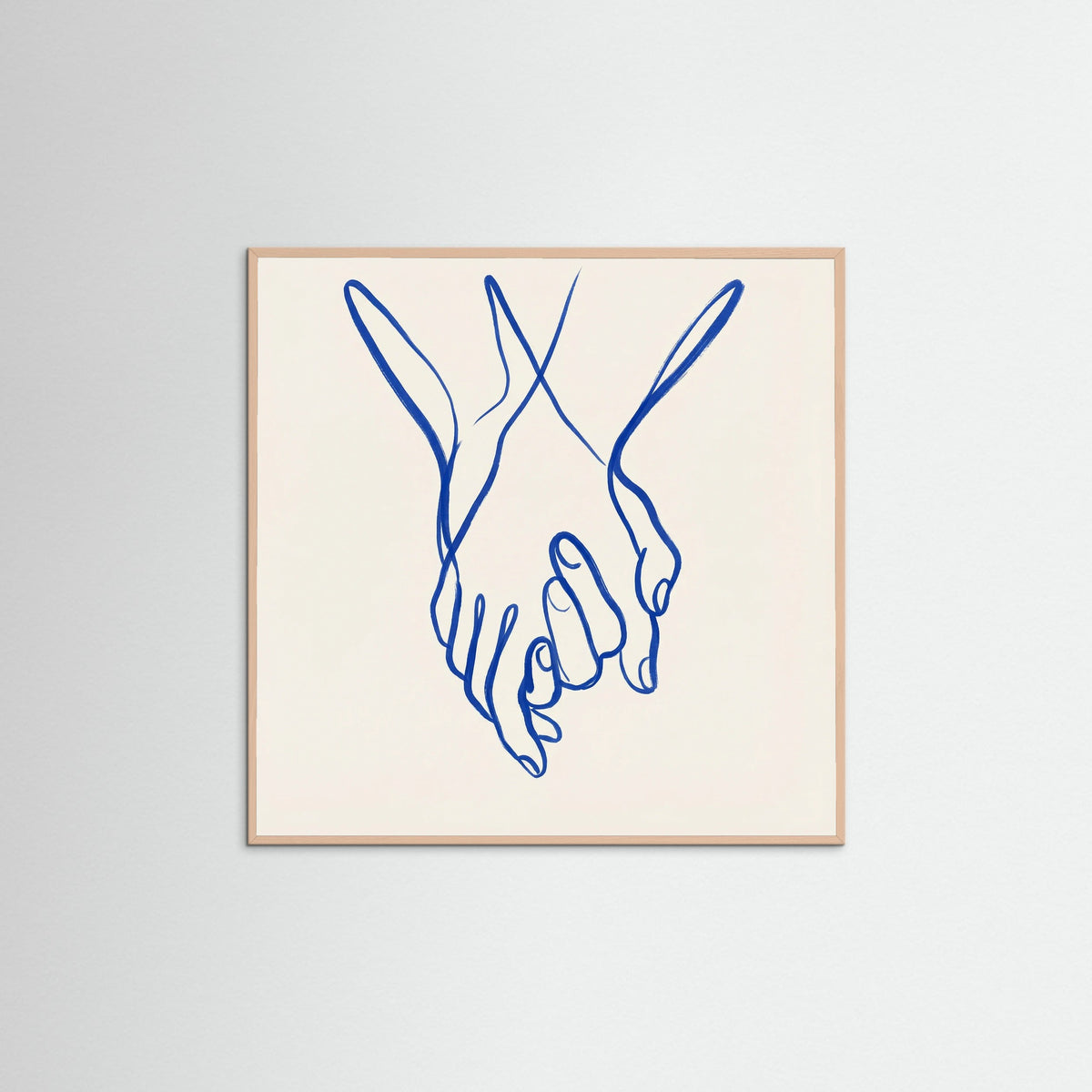 Rose Wood Square Intertwined Gaze Blue