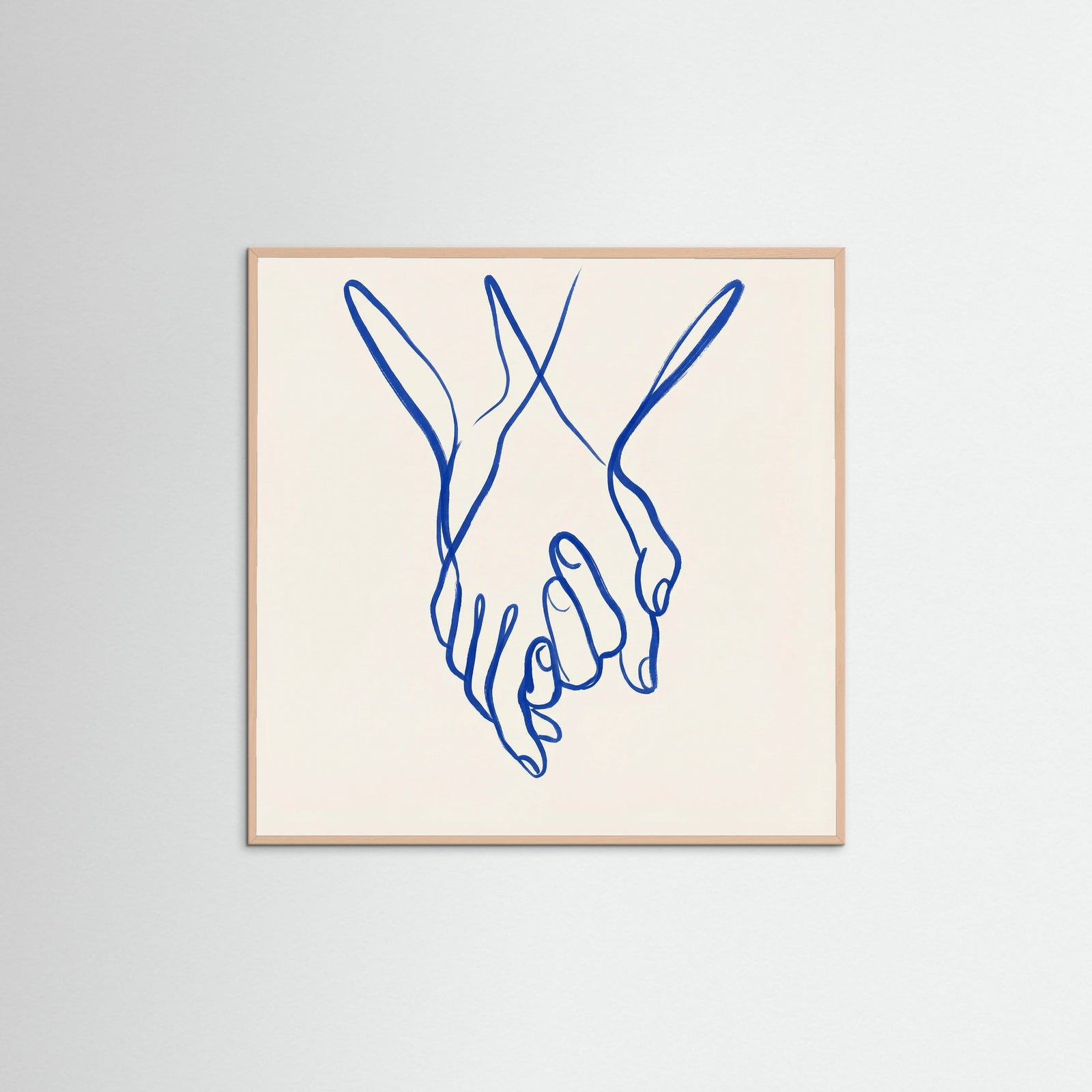 Rose Wood Square Intertwined Gaze Blue