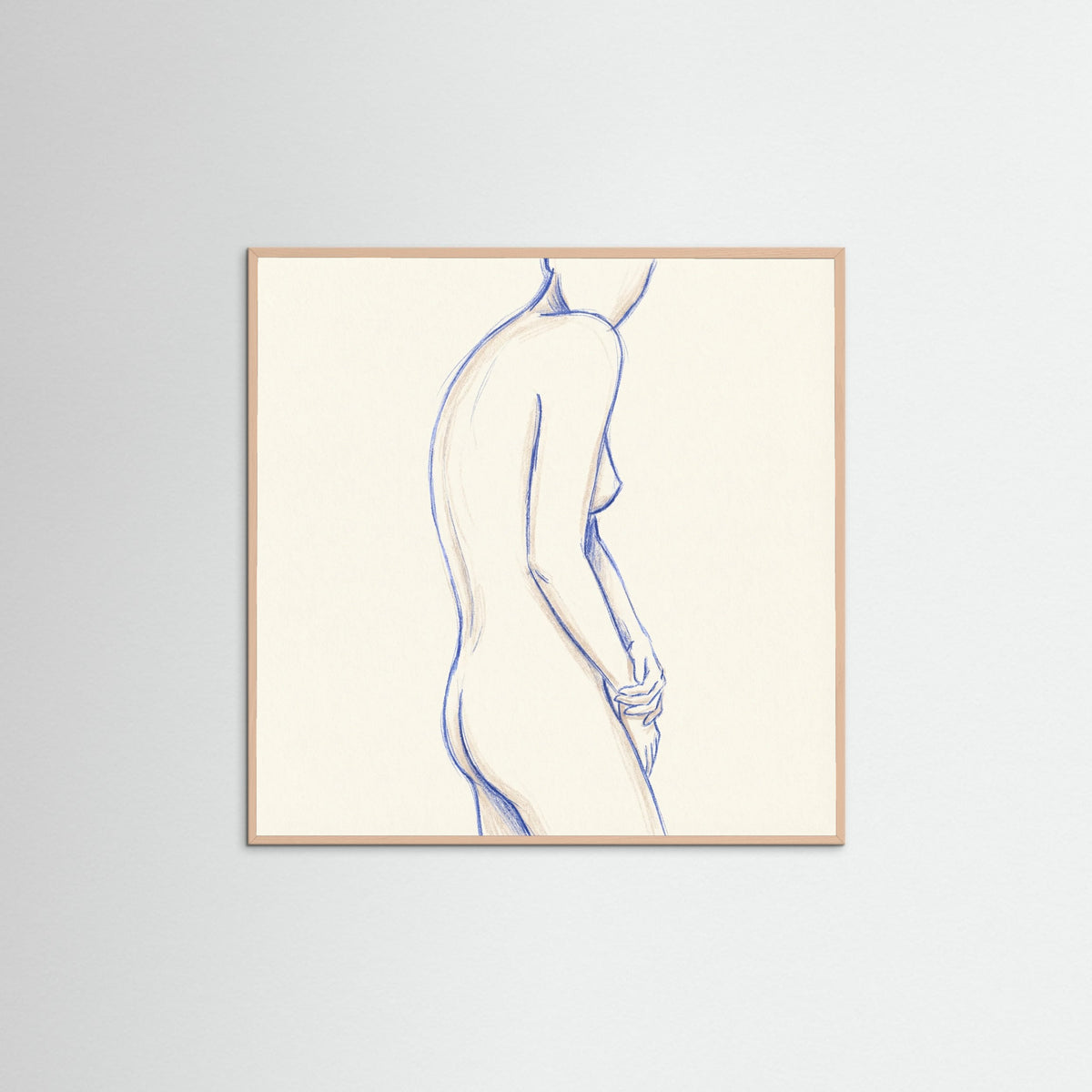 Rose Wood Square Linear Portrait