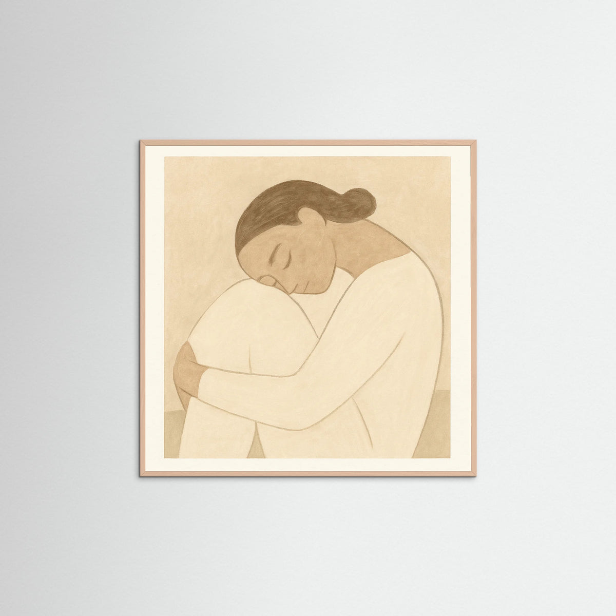 Rose Wood Square Pale Thought