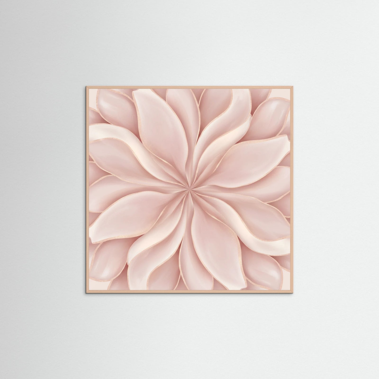 Rose Wood Square Rose Embrace