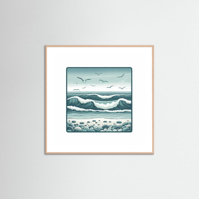 Rose Wood Square Silent Waves