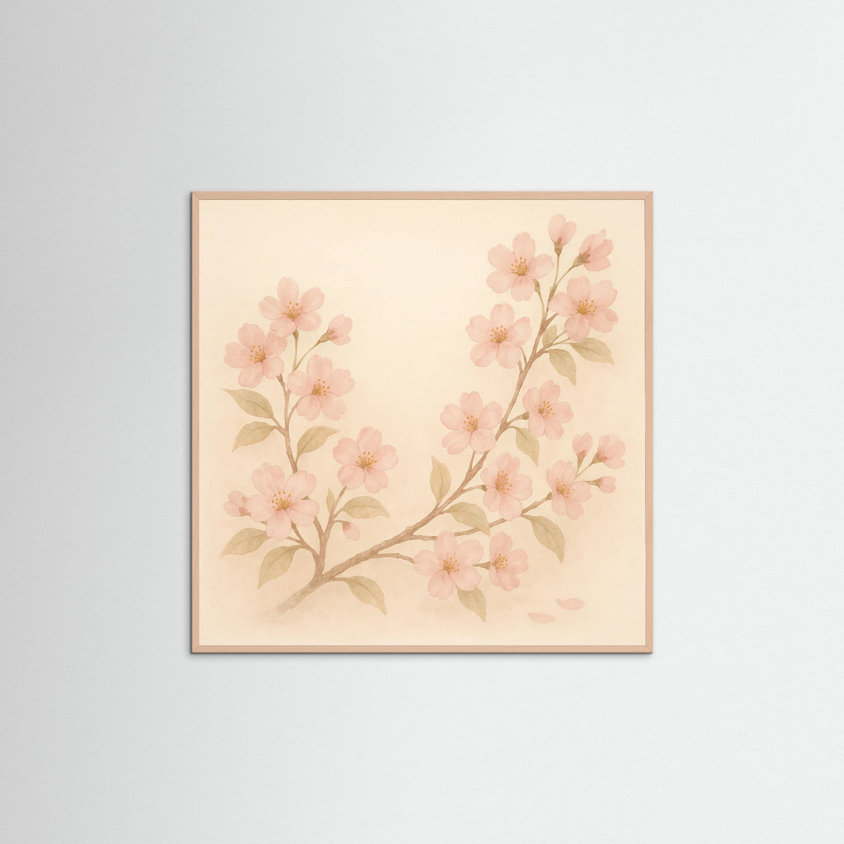 Rose Wood Square Sunlit Blossoms