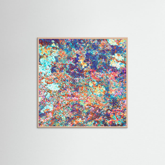 Rose Wood Square Vibrant Coral Reef