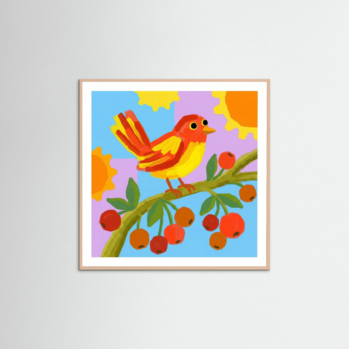 Rose Wood Square Vibrant Vase Window