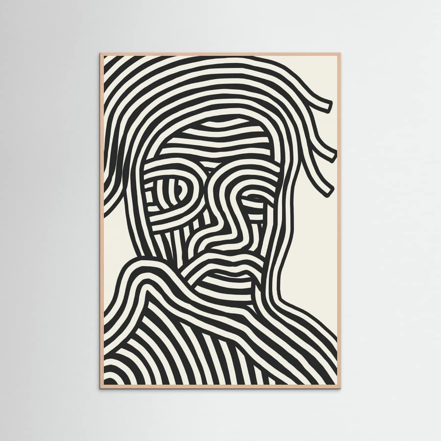 Stripe Portrait Poster – poster and art print