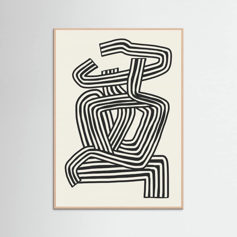 Stripe Woman Portrait Poster – poster and art print