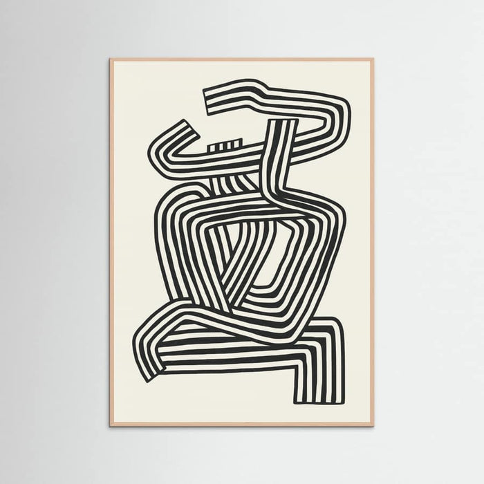 Stripe Woman Portrait Poster – poster and art print
