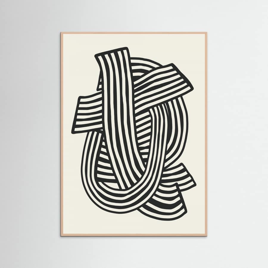 Poster Striped Abstract In Black – poster e stampa artistica