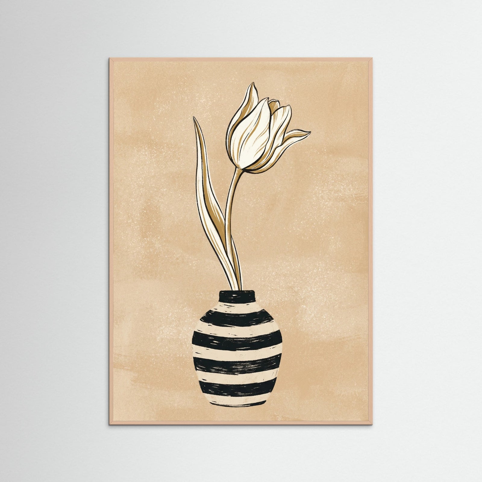 Rose Wood Striped Daisies