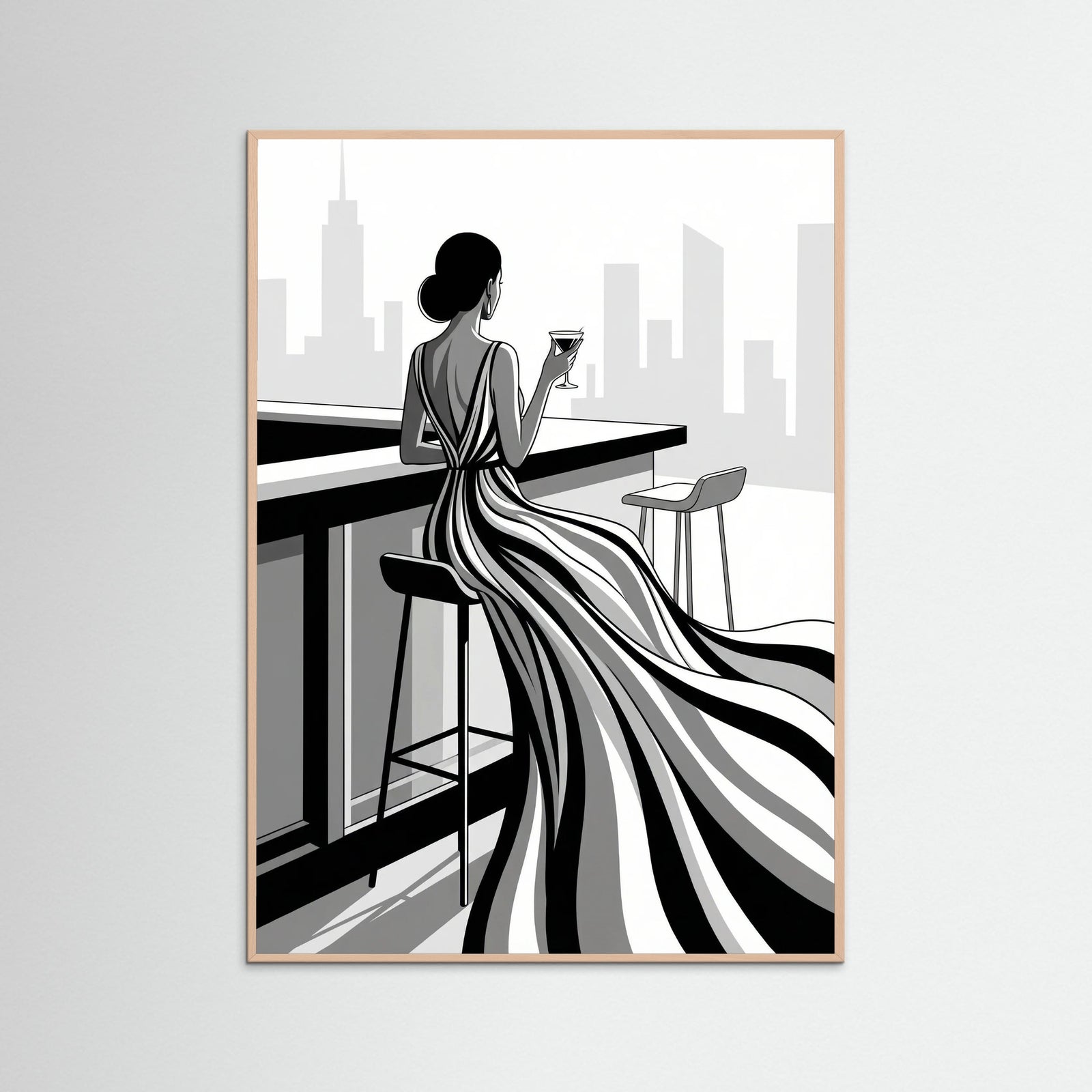 Rose Wood Striped Elegance