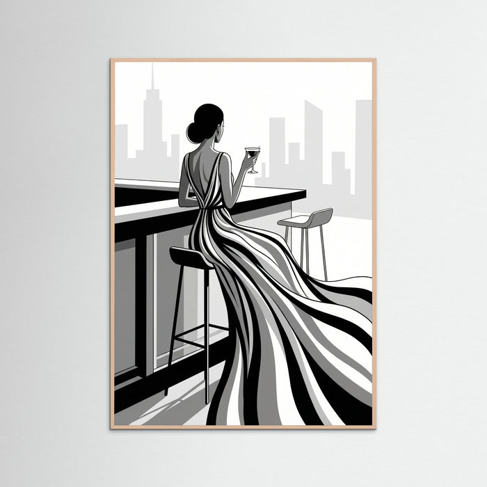 Rose Wood Striped Elegance