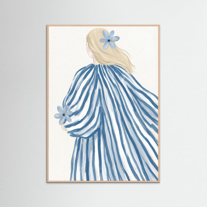Rose Wood Striped Serenity Blue