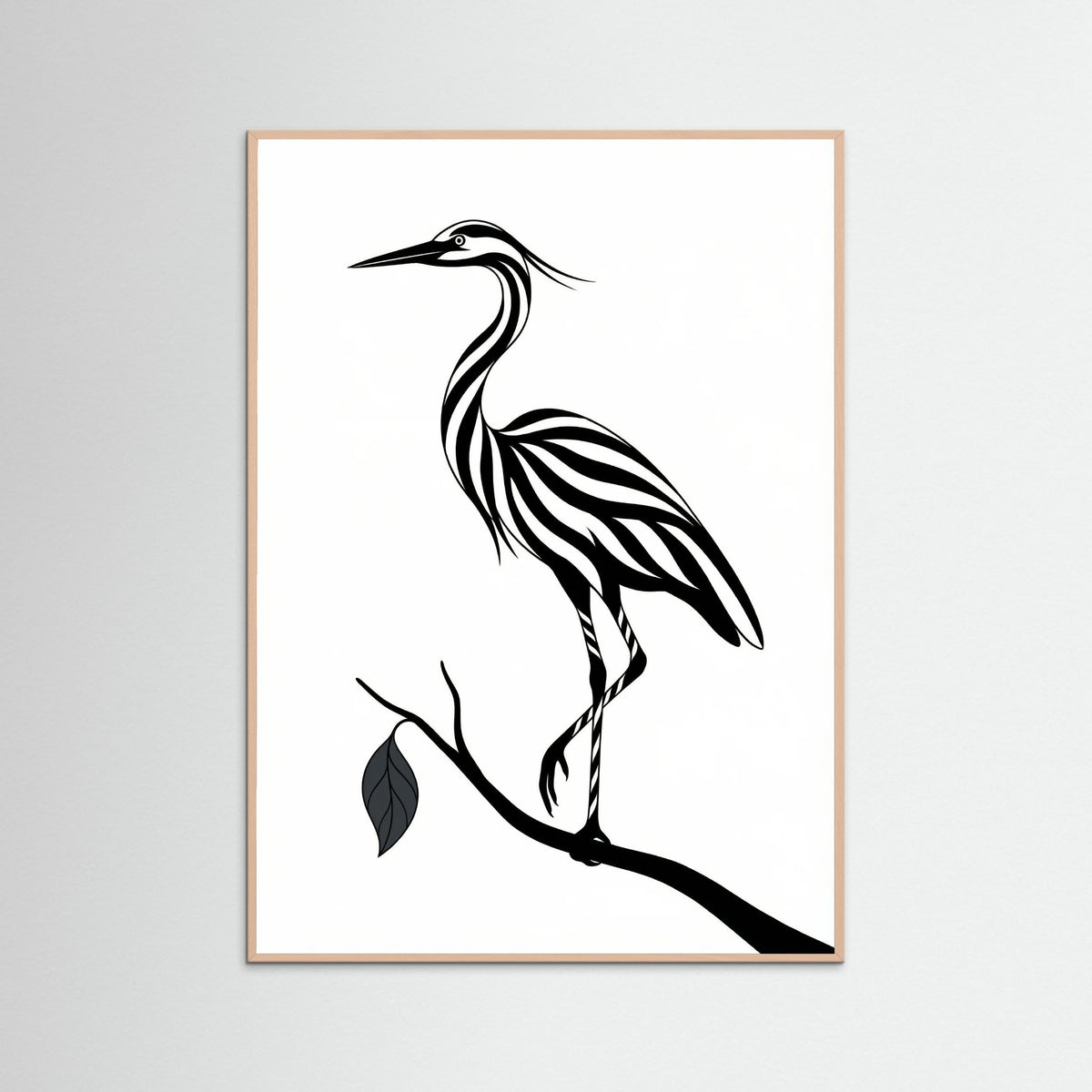 Rose Wood Striped Silhouette Black