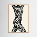 Rose Wood Striped Silhouette Black