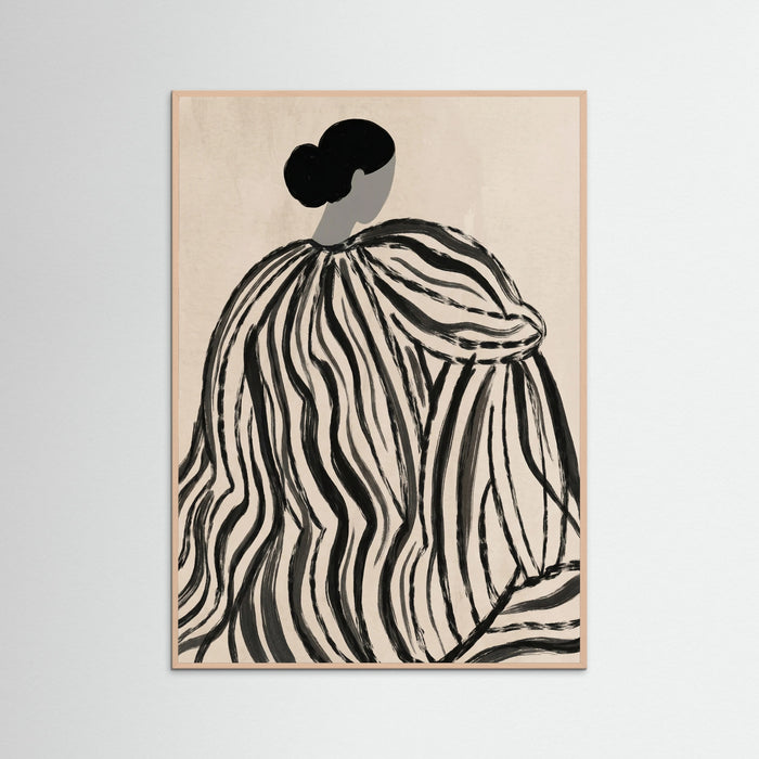 Rose Wood Striped Silhouette