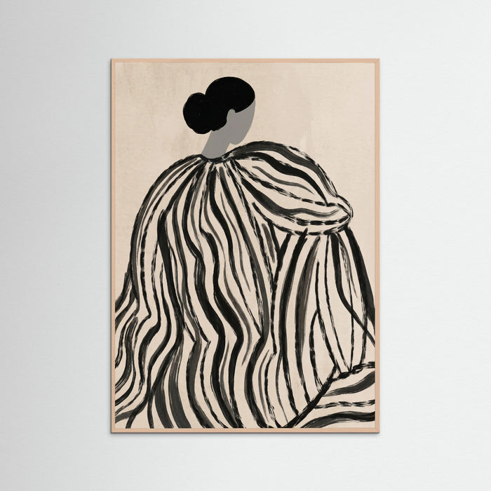 Rose Wood Striped Silhouette