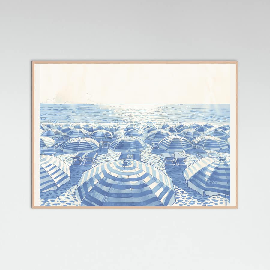 Poster Striped Umbrellas Parchment – poster e stampa artistica
