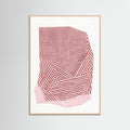 Rose Wood Striped geometric shape Poster