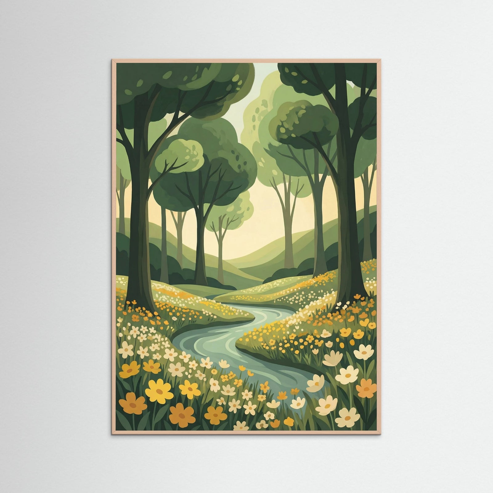 Rose Wood Sunlit Meadow