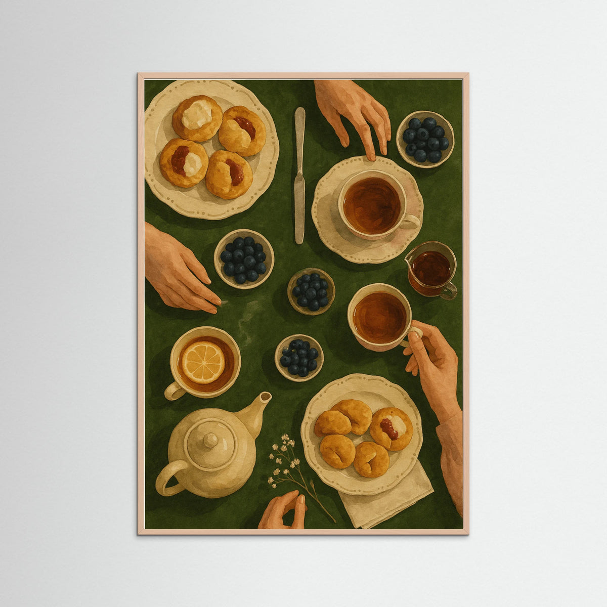 Rose Wood Tea Time Canvas
