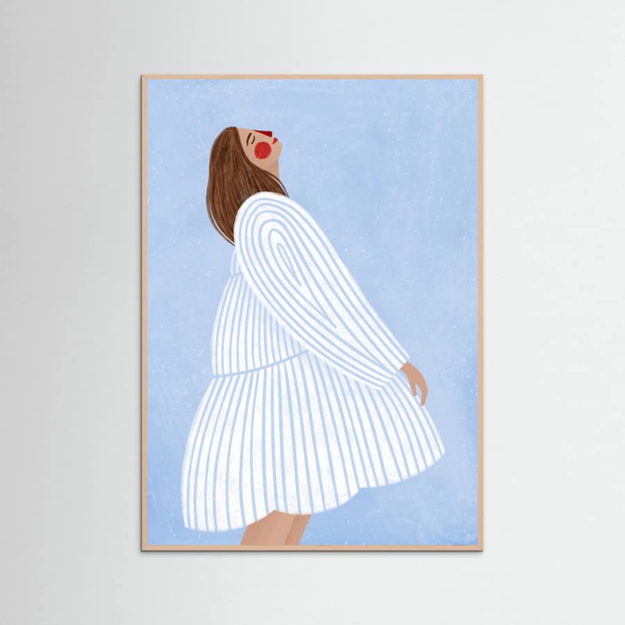 The Woman With the Blue Stripes Poster – poster and art print