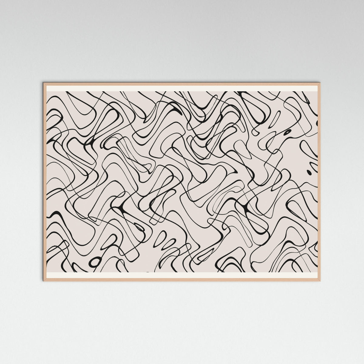 Rose Wood Thin Shakey Lines Poster