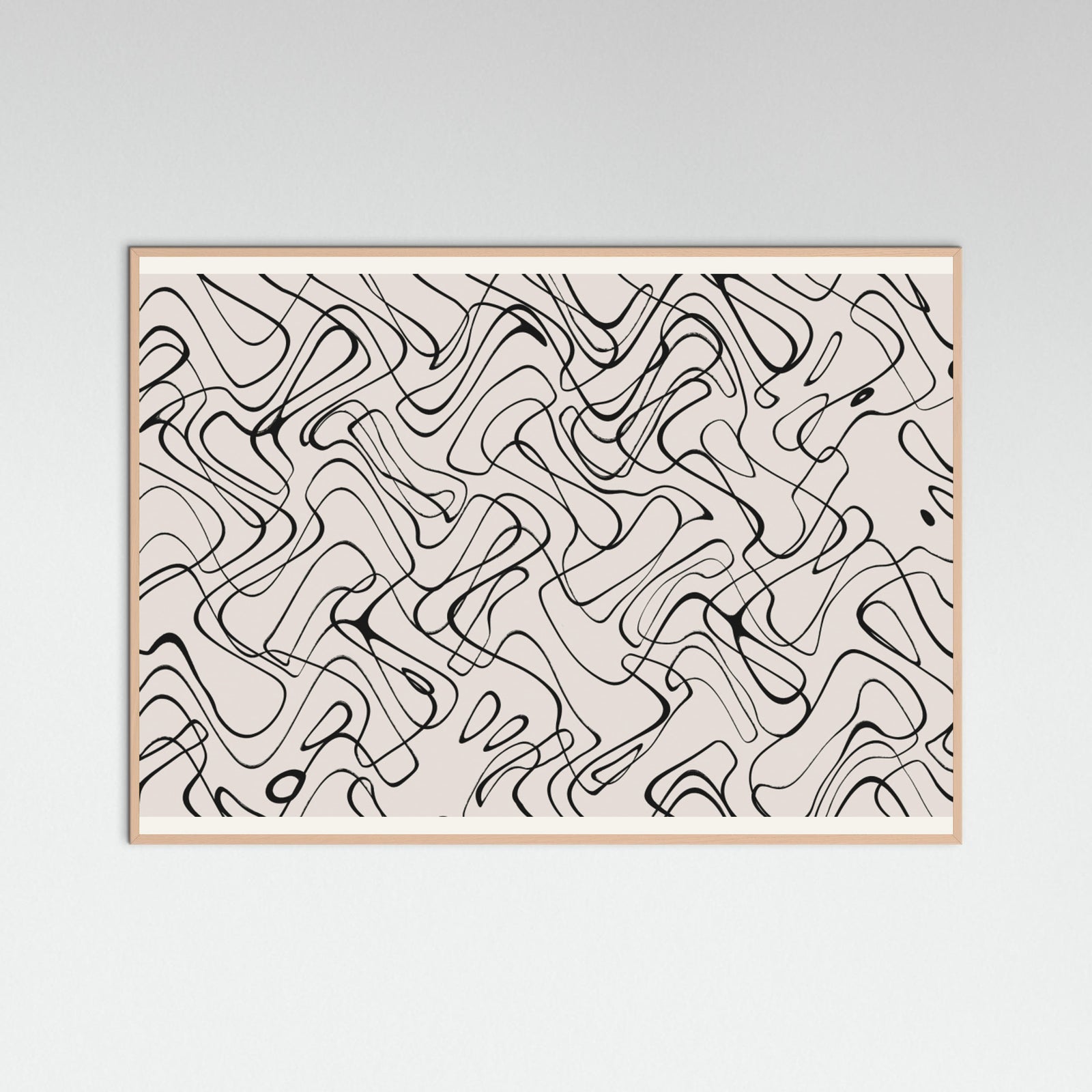 Rose Wood Thin Shakey Lines Poster