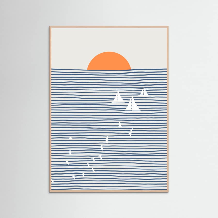 Three White Sails Poster – poster and art print