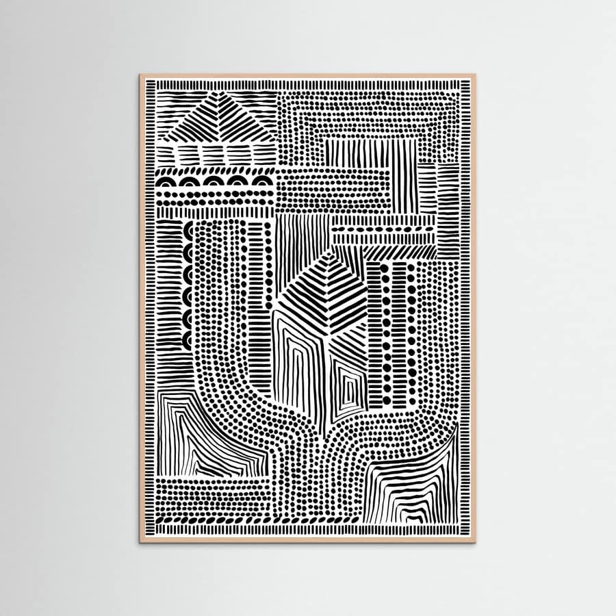 Rose Wood Tribal Abstract Poster