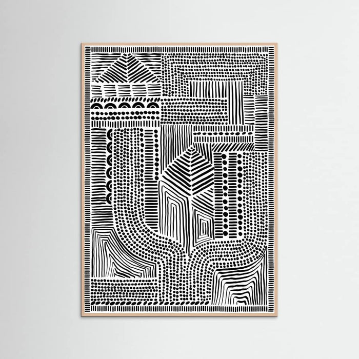 Rose Wood Tribal Abstract Poster
