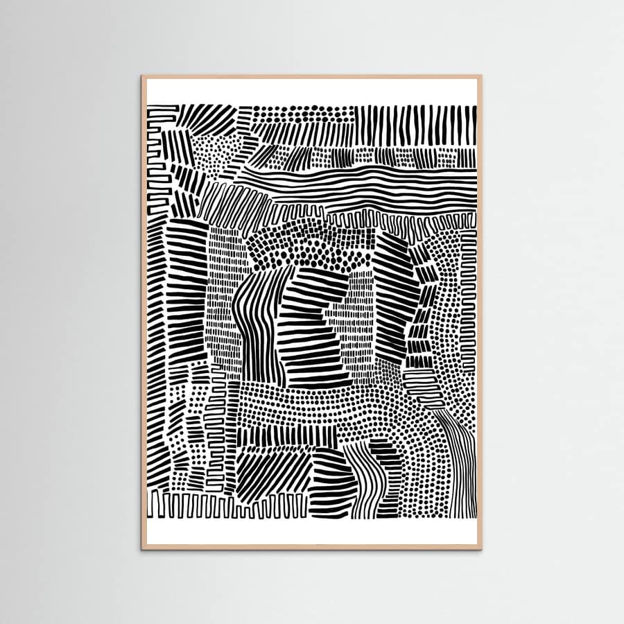 Rose Wood Tribal Art Poster