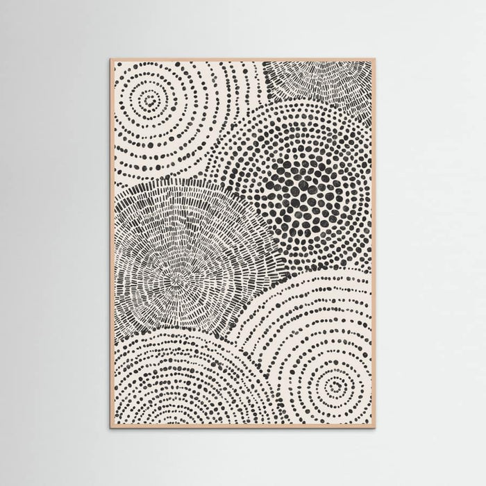 Rose Wood Tribal Tapestry - Circles Poster
