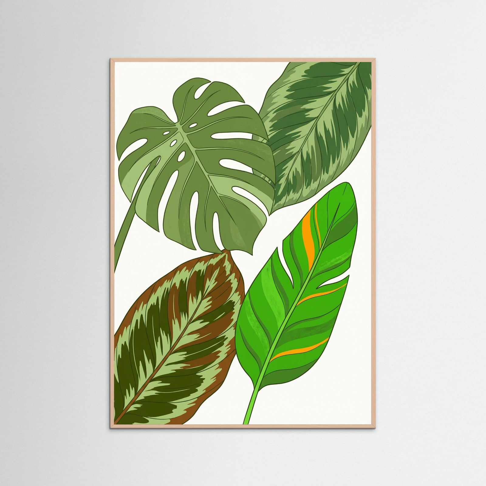 Rose Wood Tropical Fronds Cascade