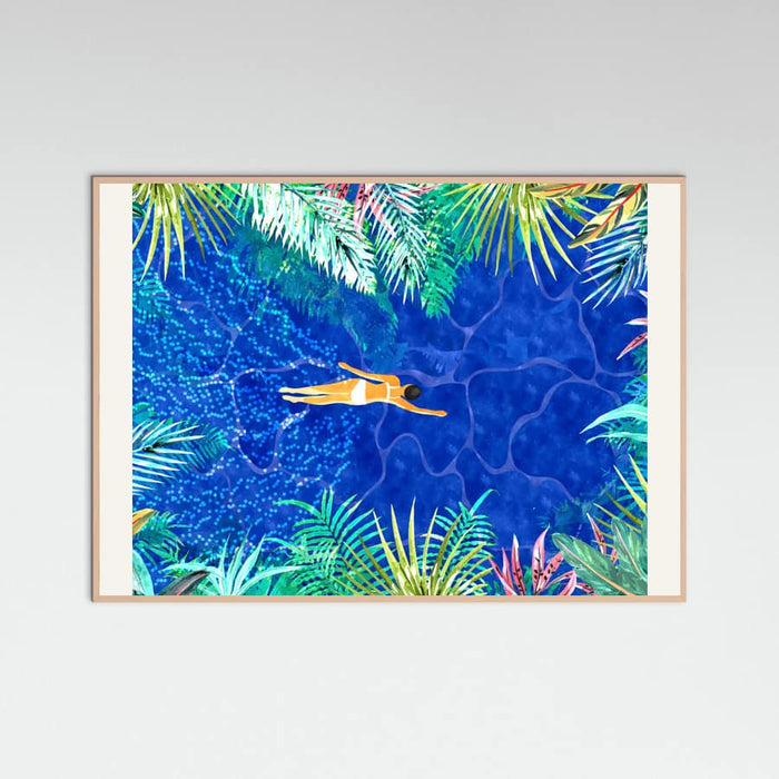 Rose Wood Tropical Jungle Pool Poster