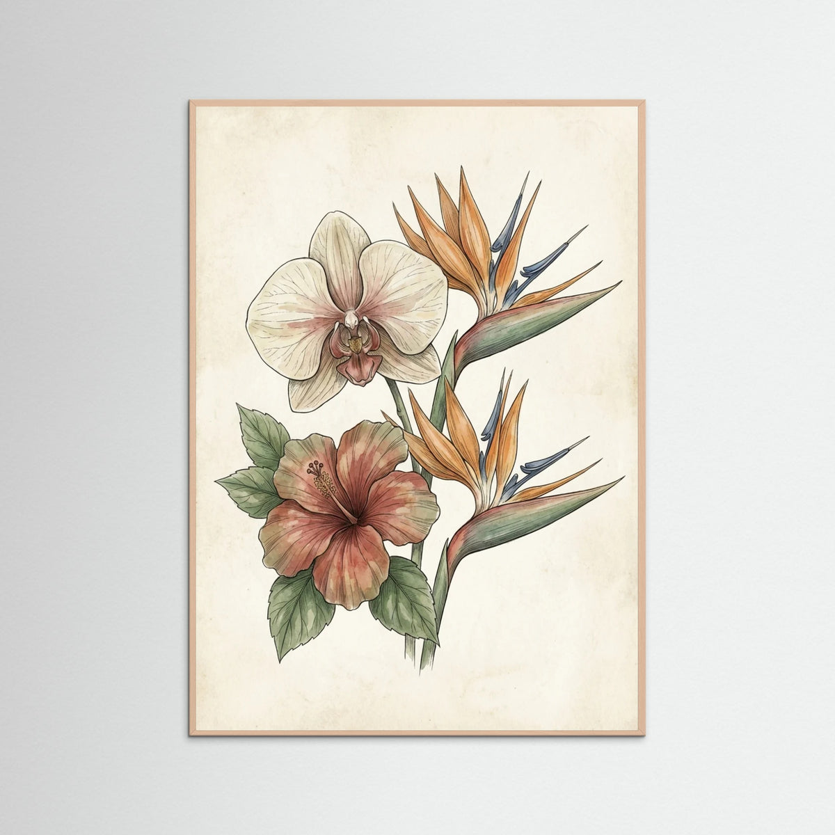 Rose Wood Tropical Palm Study