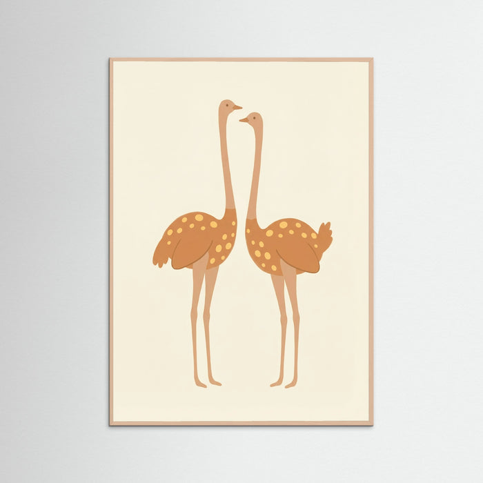 Rose Wood Twin Giraffes