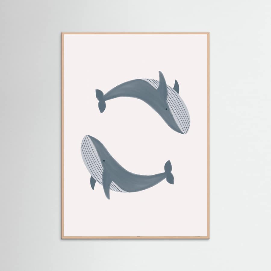Two Whales Poster – Poster und Kunstdruck